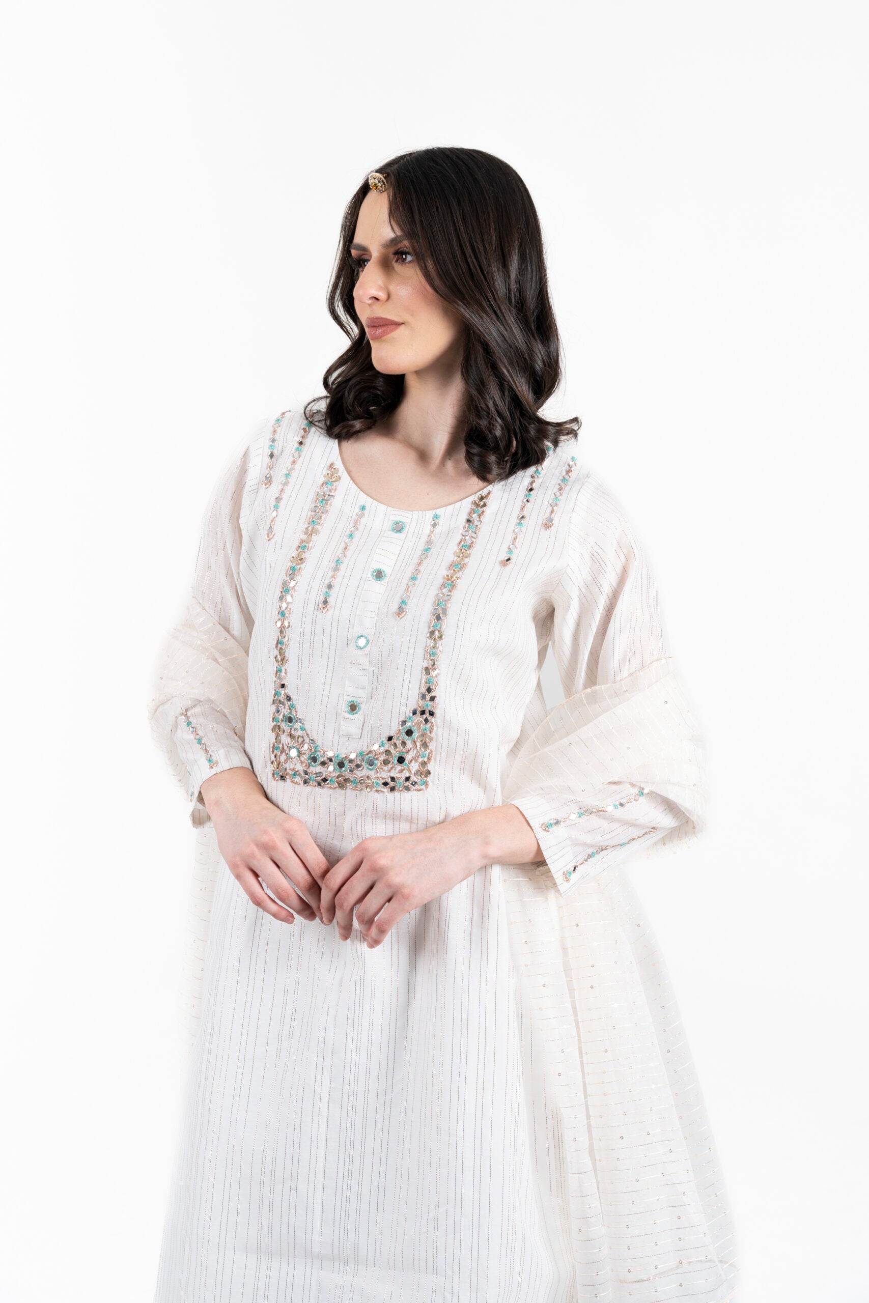 White Pakistani Style Suit