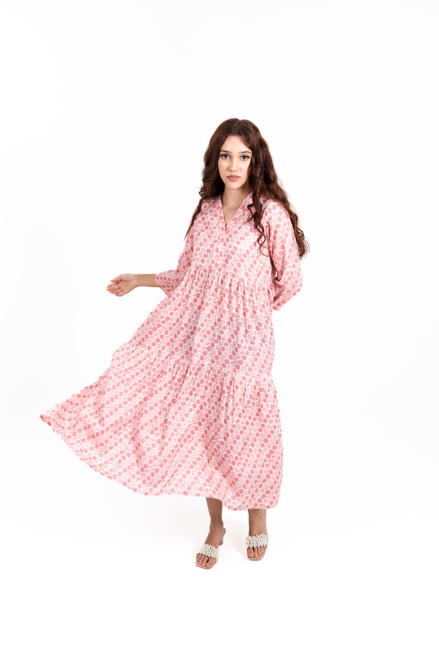 Pink Polka Dot Summer Dress