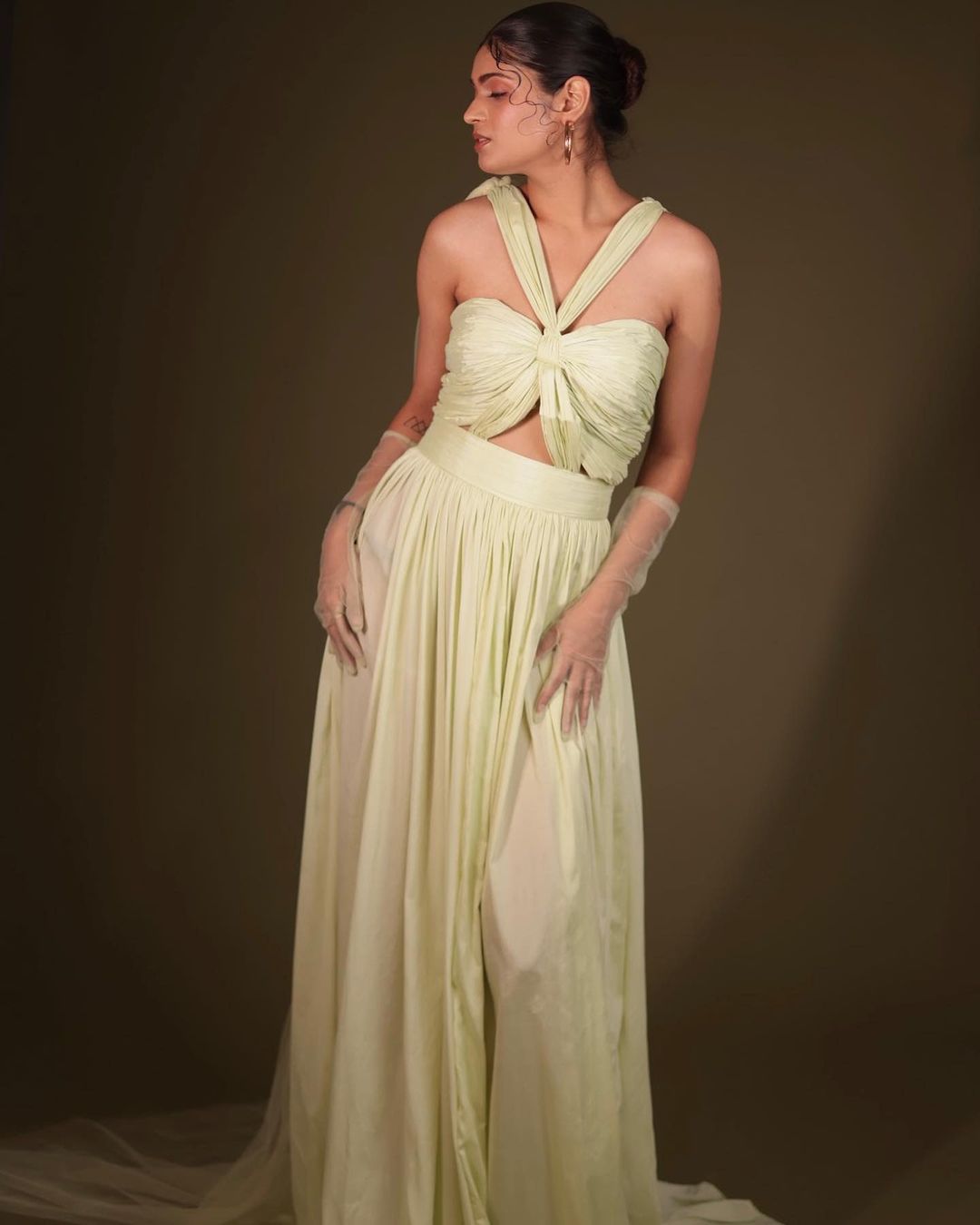 mint green gown